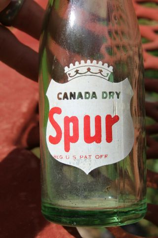 Gadsden Alabama Canada Dry Spur Acl Bottle Ala AL Rare Cola Green 2