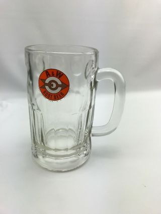 A&w Advertising Mug Tall Root Beer Glass Bullseye Logo 1961 Z10