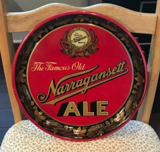 Vintage Narragansett Ale Pie Pan Metal 13 " Beer Tray Cranston Ri Rhode Island