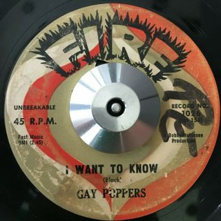 R&b/soul 45 Gay Poppers - I Want To Know / I 