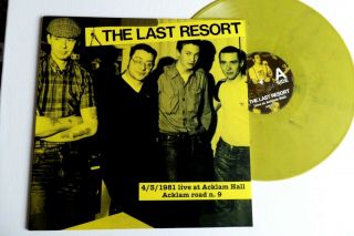 Last Resort Live At Acklam Hall 1981 Lp Mustard Vinyl V Ltd Italian Import Oi