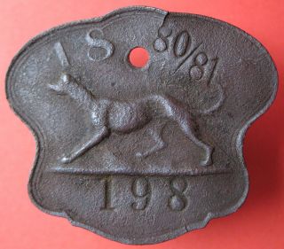 Poland - Old 1880/81 Dog License Tag - More On Ebay.  Pl