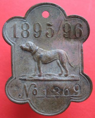 Poland - Old 1895/96 Dog License Tag - More On Ebay.  Pl