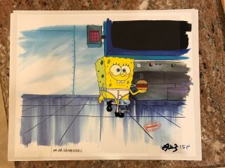 Spongebob Squarepants Hand Painted First Season Production Cel 114