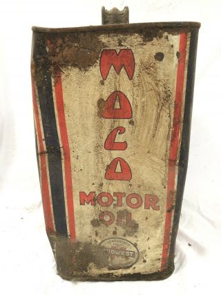 Vintage Moco 2gallon Motor Oil Can Tin Midwest Oil Co MSP Sioux Falls Fargo 2