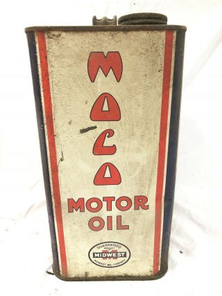 Vintage Moco 2gallon Motor Oil Can Tin Midwest Oil Co MSP Sioux Falls Fargo 4