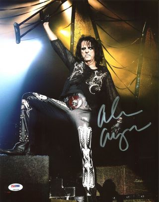 Alice Cooper Authentic Signed 11x14 Photo Autographed Psa/dna Itp 1