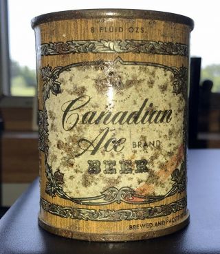 Tough Canadian Ace Brand Beer.  Canadian Ace Brewing Chicago Illinois 8 oz 2