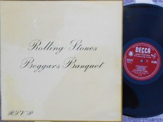 Rolling Stones 1st Press Uk Lp Beggars Banquet Vg,  ’68 Unboxed Decca Mono Lk4955