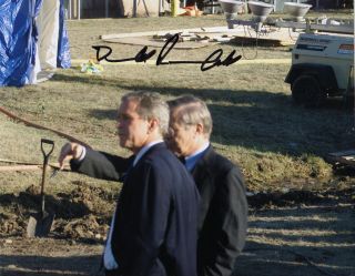 Historic Signed 8x10 9/11 White House Photo W/ 100 Proof - Donald Rumsfeld 2