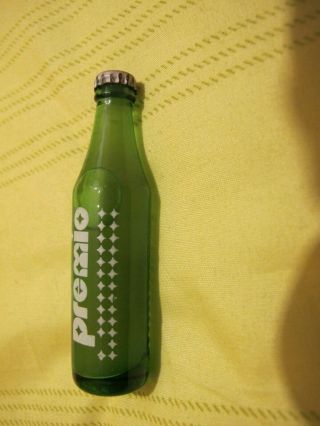 Mexican Miniature Soda Premio Glass Bottle Cap Green Toronja 1970s 31/4 "
