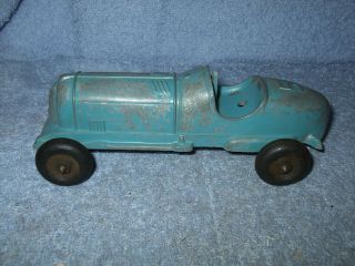 Old Vintage Hubley Kiddie Toy 7 " Model 457 Racer Blue Car 5