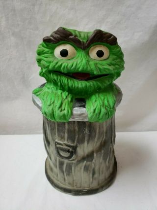 Oscar The Grouch Cookie Jar Vintage 972 1970s Muppets Inc.  Sesame Street