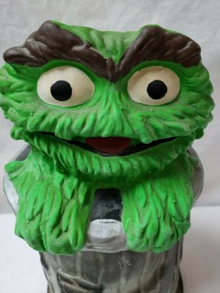 Oscar the Grouch Cookie Jar Vintage 972 1970s Muppets Inc.  Sesame Street 2