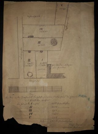1830,  Joseph Petzval,  Autograph Manuscript With Floor Plan,  Very Rare