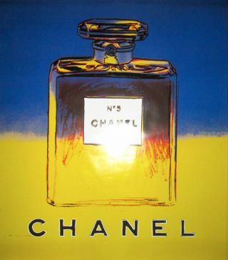 Andy Warhol Publicity Poster For Chanel No.  5 Blue/yellow,  1997