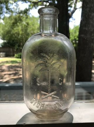 South Carolina Dispensary Bottle Jojo Flask Palm Tree / Sc Dispensary