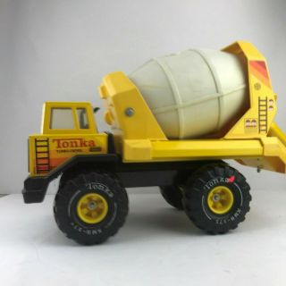 Vintage Tonka Turbo Diesel XMB - 975 Cement Mixer Truck Yellow 2