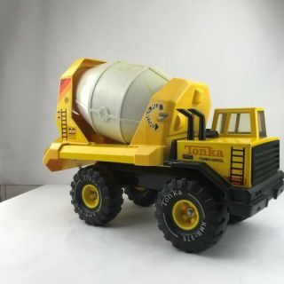 Vintage Tonka Turbo Diesel XMB - 975 Cement Mixer Truck Yellow 4