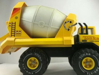 Vintage Tonka Turbo Diesel XMB - 975 Cement Mixer Truck Yellow 8
