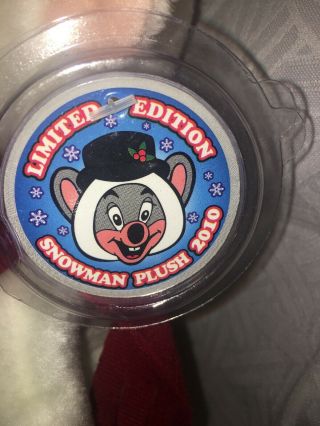 NWT - HTF - RARE - 10” 2010 Chuck E Cheese Plush Limited Edition Snowman 4