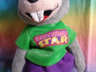 2008 Chuck E.  Cheese Birthday Star Plush - Limited Edition - Cake w/ Candles Hat 5