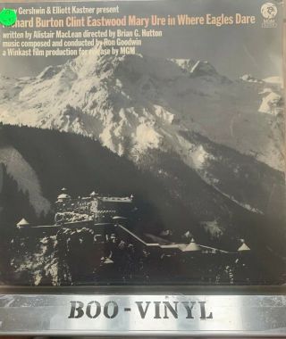 " Where Eagles Dare " S/track Vinyl Lp Album.  Mgm 2315 036 Stereo A1 - B1 Vg,  Con