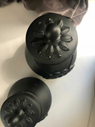Jonathan Adler Two Black Covered Jars,  Apothecary of Emotions - Love and Anger 4