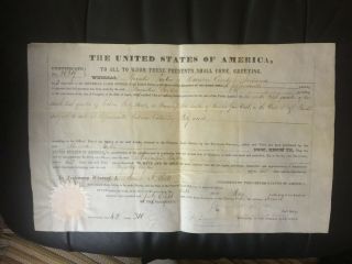 James Polk - 1848 - Land Grant Signed