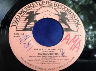 Rare Funk Electro Rap Boogie 45 : Salsabusters Fresco Two Musketeers T 0201