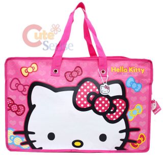 Sanrio Hello Kitty Reusable Tote Pink Large Face Duffle Bag - 21 " Xl