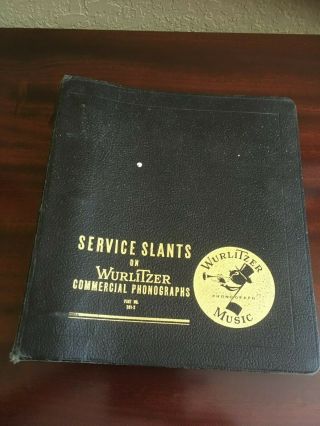 Wurlitzer Service Slants And Auxiliary Kits Model 1015/1080 1947