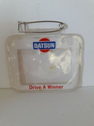 Datsun Drive A Winner Pit Pass/press Holder.