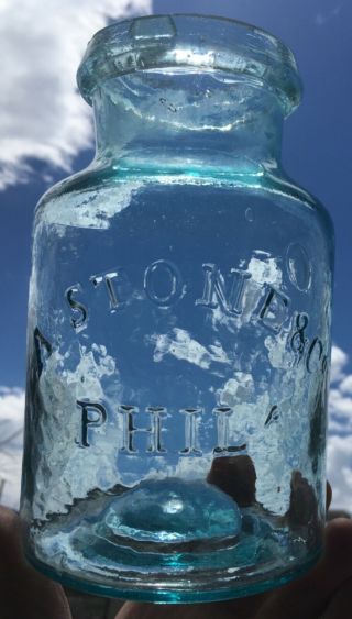 A.  Stone Phila Fruit Jar Sparkly And Crude