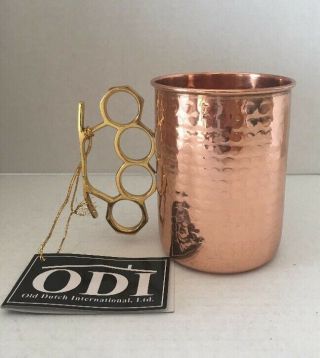 ODI COPPER BRASS KNUCKLE EDITION MOSCOW MULE 20 OZ SET OF 4 MUGS - 2