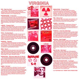 V/A - Bloodstains Across Virginia LP - 70s - 80s KBD Punk - ZITS Beex 2