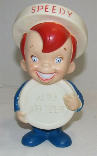 Speedy Alka - Seltzer Vinyl Figure,  Large 8 Inch Version,  Minty