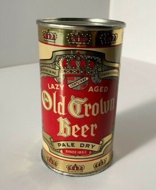 Old Crown Beer Flat Top Beer Can Irtp Opening Instructions Oi Air