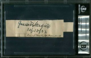 Mrs.  Teddy Roosevelt & James Garfield Jr.  Autograph Cut Signatures Beckett