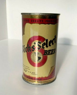Sicks Select Flat Top Beer Can Withdrawn Opening Instructions Oi Air