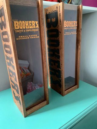 Bookers Uncut & Unfiltered Small Batch Bourbon Wooden Storage Box (set Of 2)