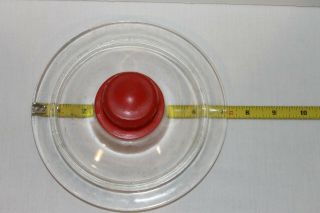 Vintage Tom ' s Red Top Round Glass Lid for Tom ' s Roasted Peanuts Display Jar 3