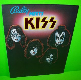 Kiss Pinball Flyer Bally 1979 Foldout Artwork Sheet Rock And Roll Nos