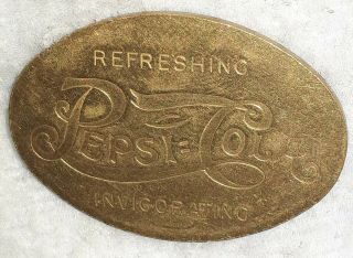 Rare Vintage Usa " Pepsi:cola 2 - Dot Brass Pepsi In A Bottle 5c " Token