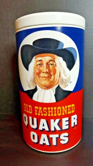 Vintage Quaker Oats Ceramic Lidded Canister