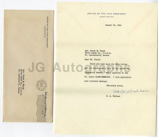 Henry A.  Wallace - 33rd U.  S.  Vice President - Autographed Letter,  1944
