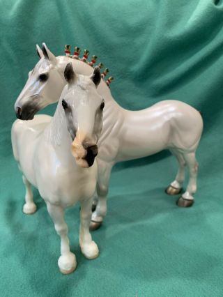 Peter Stone Horse / Breyer Horse - Drafters Stallion & Mare Set Of 2 Exc.