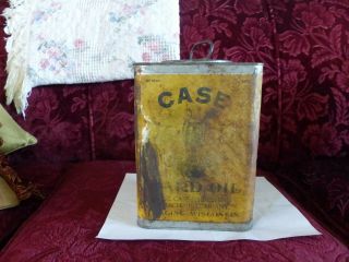 Very Rare Early J.  I.  Case Threshing Machine Co.  Oil Can With Screw On Lid