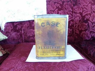 very rare early j.  i.  case threshing machine co.  oil can with screw on lid 3