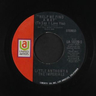 Little Anthony & Imperials: Help Me Find A Way / If I Love You 45 (devastating